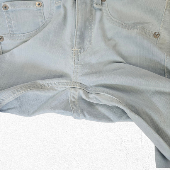 Rag and Bone Light Wash Mid Rise Capri USA Made Cropped Fay Skinny Jeans Size 24 - Picture 5 of 10